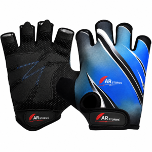 ARSTORMS Blue Half-Finger Weightlifting Gloves – Gym & Fitness Training Gloves