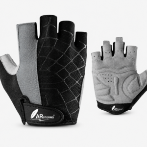 ARSTORMS Half-Finger Workout Gloves – Black & Grey Training Gloves